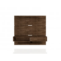 Manhattan Comfort 223BMC9 Astor 70.86 Modern Floating Entertainment Center 2.0 with Media and Decor Shelves in Rustic Brown